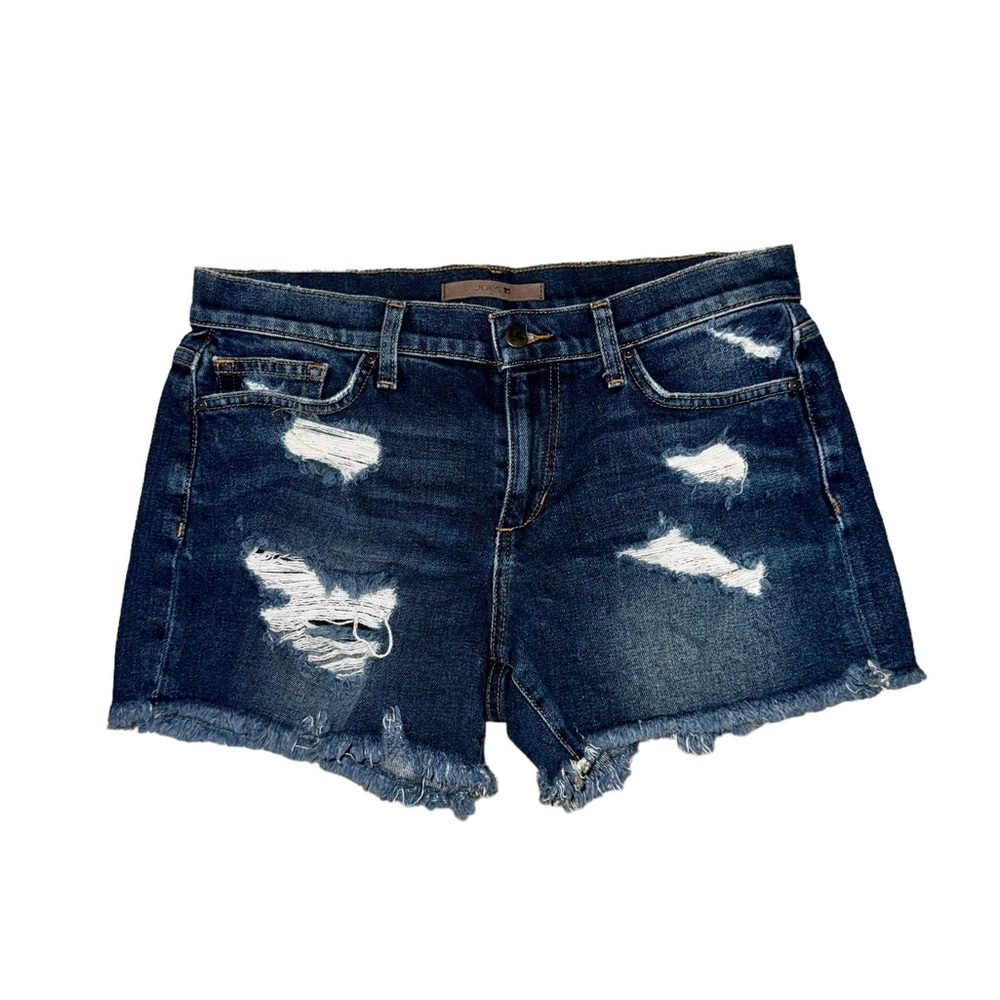 Joe’s Jeans 4 Inch Cut Off Distressed Dark Wash Denim Shorts Women’s 28